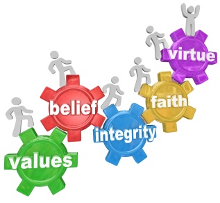 Gears Going Up Values Belief Integrity Faith Virtue